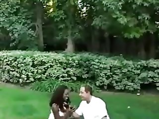 BlowBanged in the Park by her husband &strangers